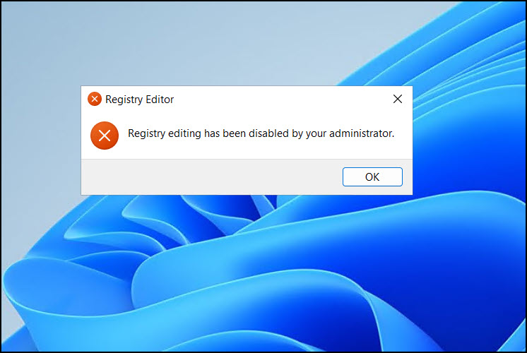 Intune: Registry Editing has been disabled by your administrator