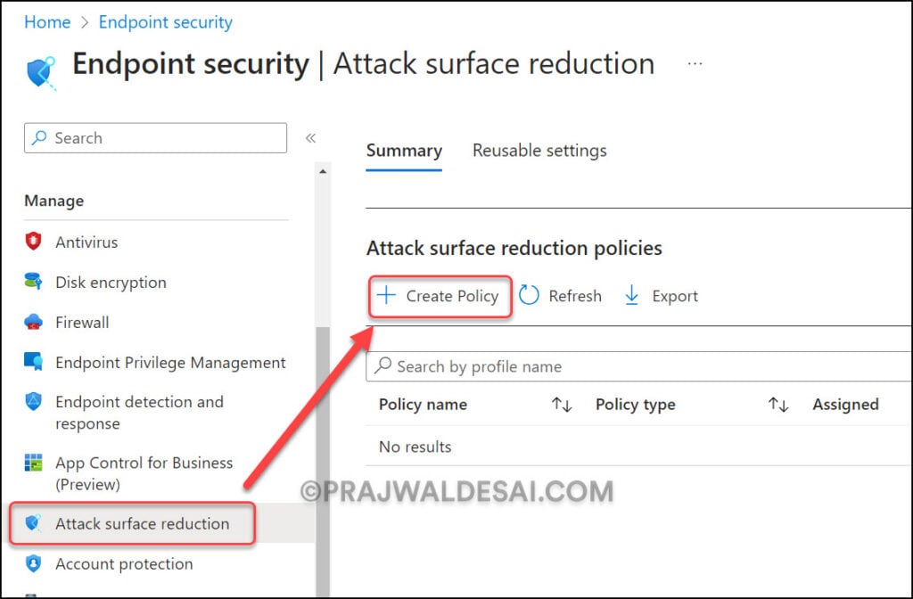 Create an attack surface reduction policy to block USB drives