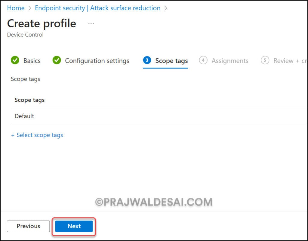 Configure Scope tags