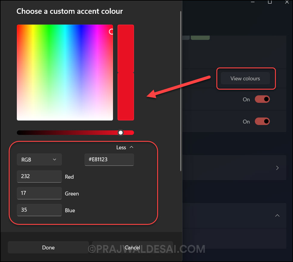 Custom Accent Color in Windows 11