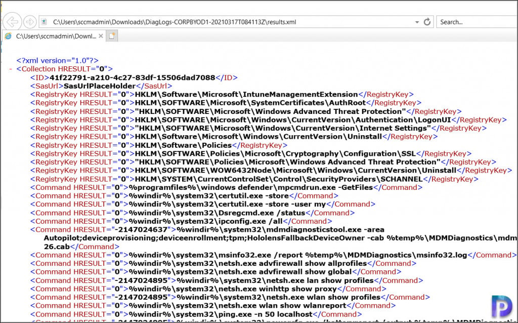 Windows 10 Device diagnostics File