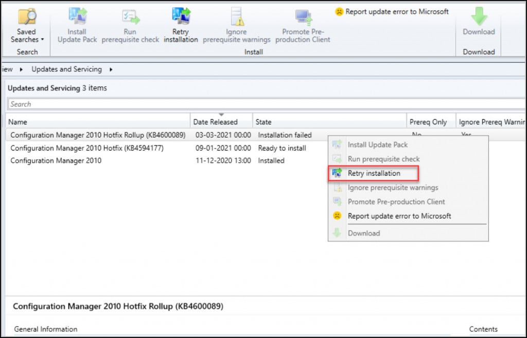 Fix ConfigMgr Database Upgrade Error 0x87d20b15