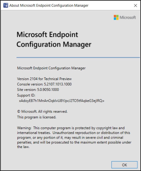 Configuration Manager Technical Preview 2104