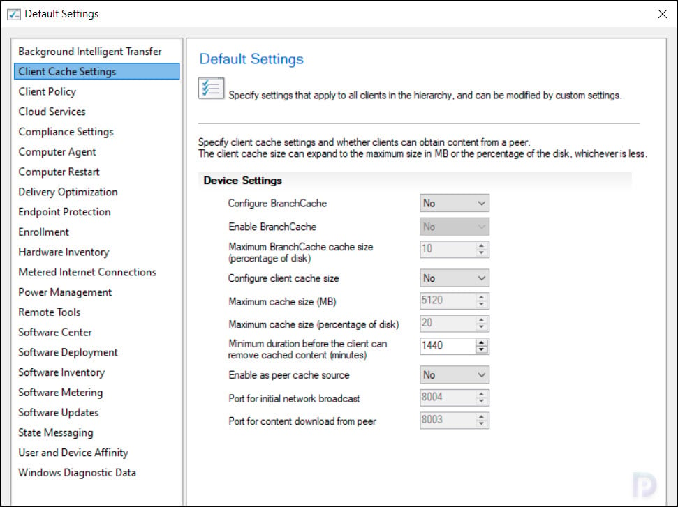 Client Cache Settings | Configure Client Settings in SCCM