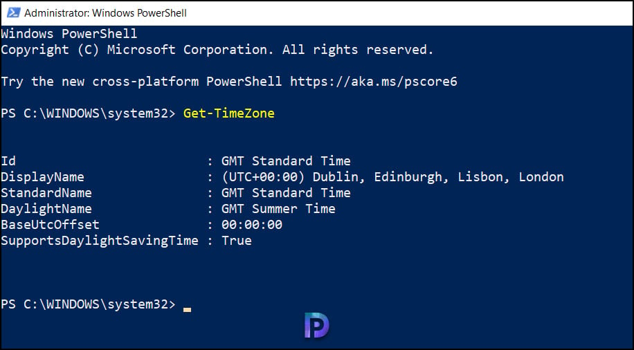 Find Time Zone using PowerShell