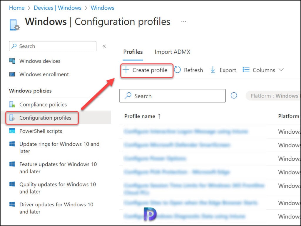 Create Configuration Profile to Configure Time Zone using Intune