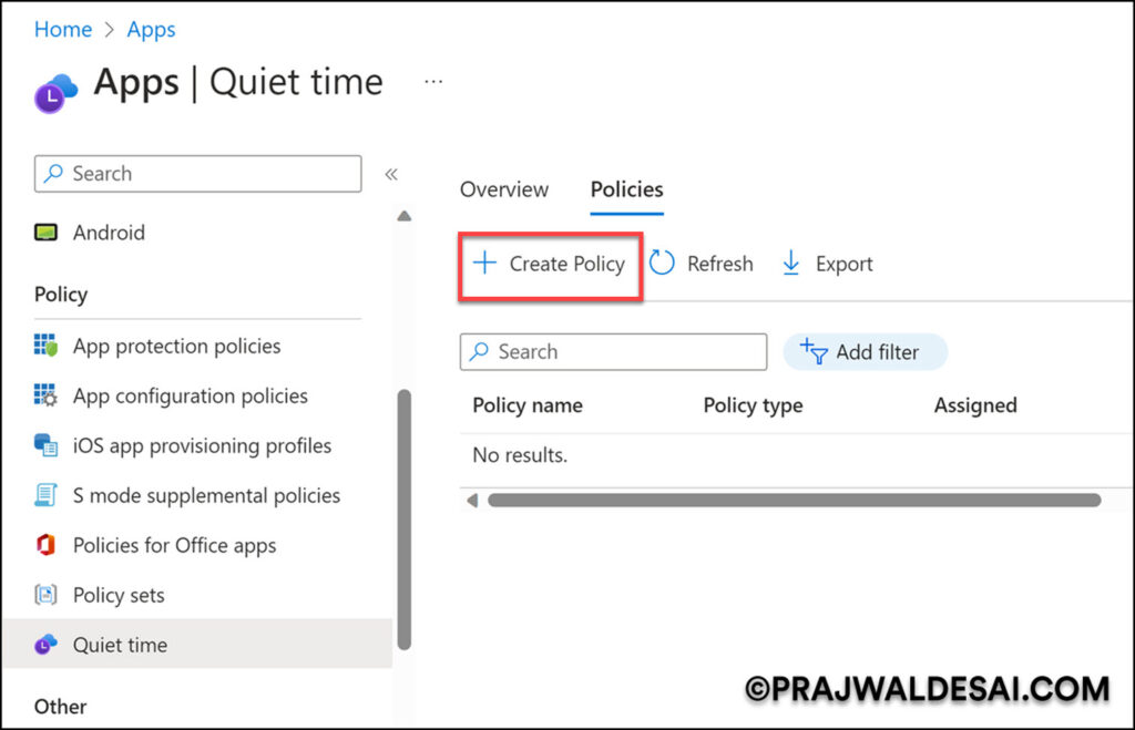 Create Quiet Time Policies in Intune for iOS/iPadOS & Android Apps