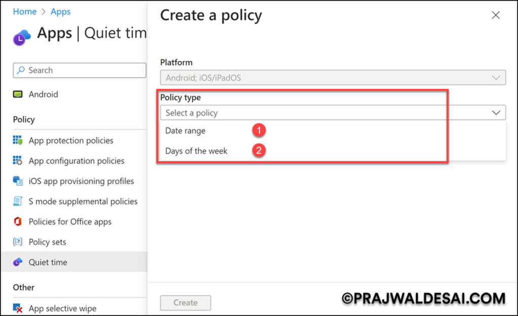 Create Quiet Time Policies in Intune for iOS/iPadOS & Android Apps