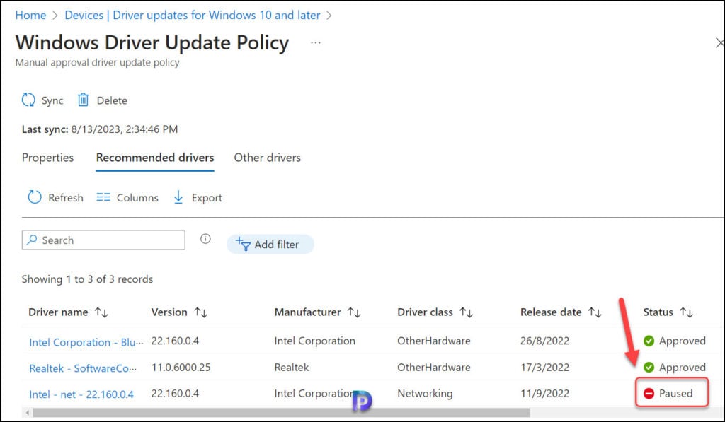 Pause driver updates: Manage Windows Driver Updates with Intune