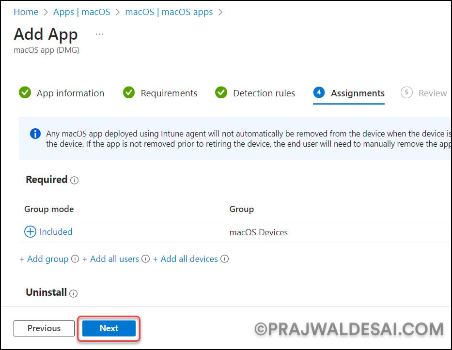 Configure Assignments for Citrix Workspace DMG App