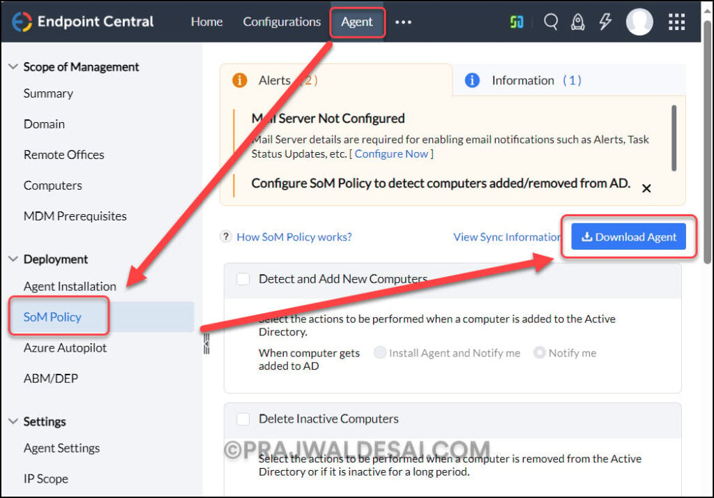 Download ManageEngine Endpoint Central Agent