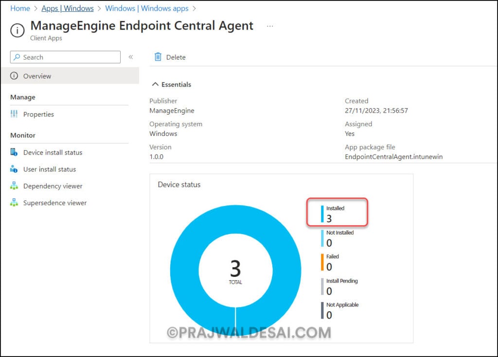 Monitor Endpoint Central Agent Deployment
