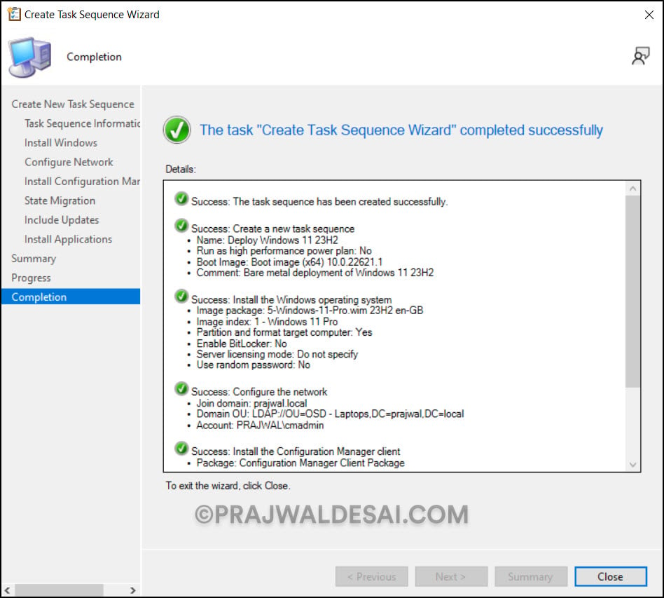 Deploy Windows 11 23H2 using ConfigMgr Task Sequence