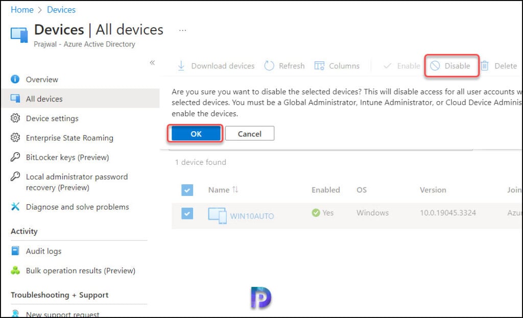 Disable Windows Autopilot Devices in Entra ID