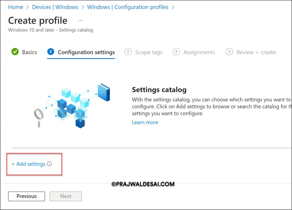 Intune Settings Catalog