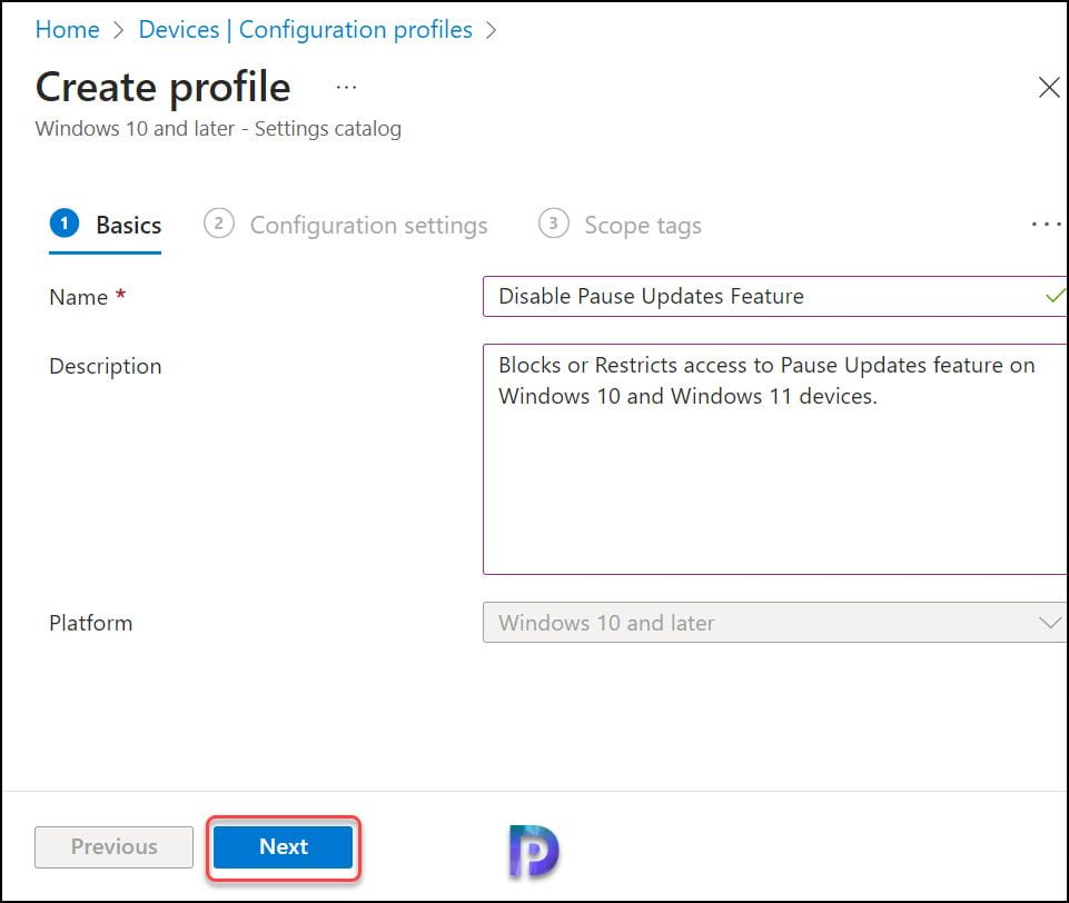 Disable Pause Updates using Intune Policy
