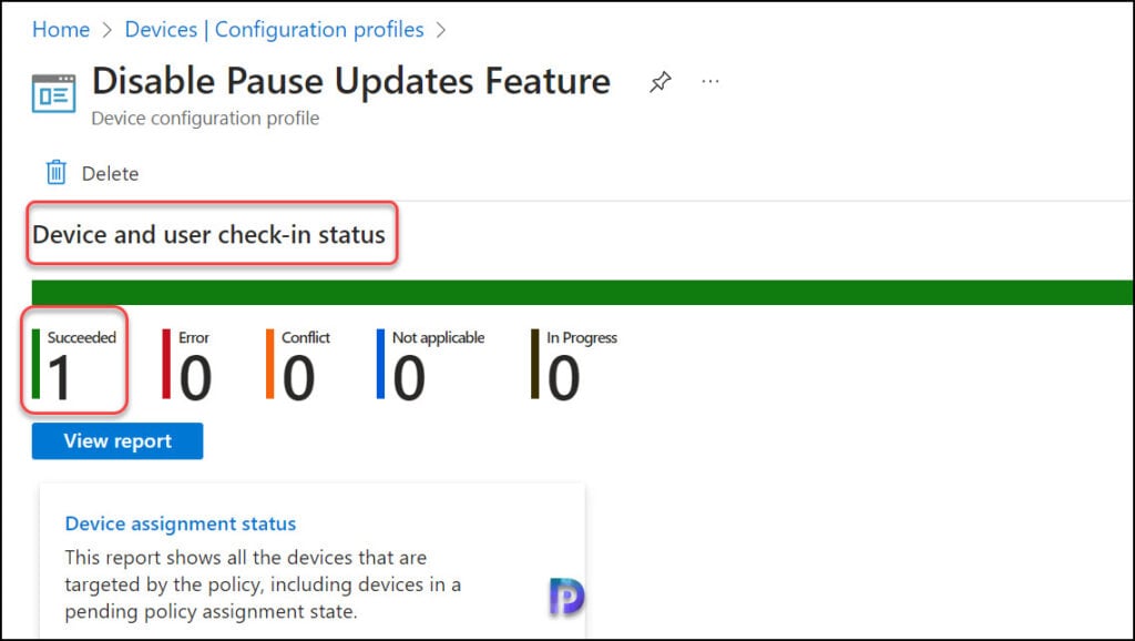 Monitor Policy Deployment in Intune