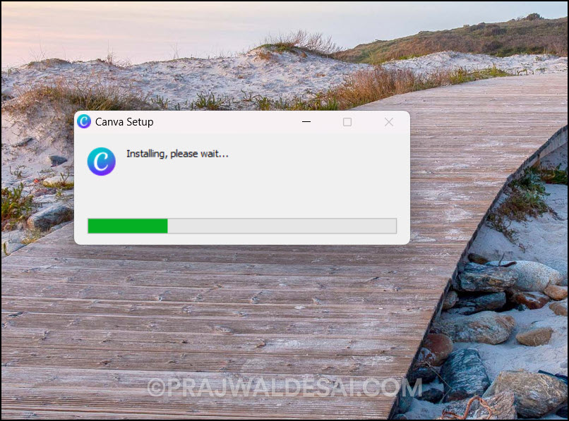 Install Canva on Windows using Setup Installer