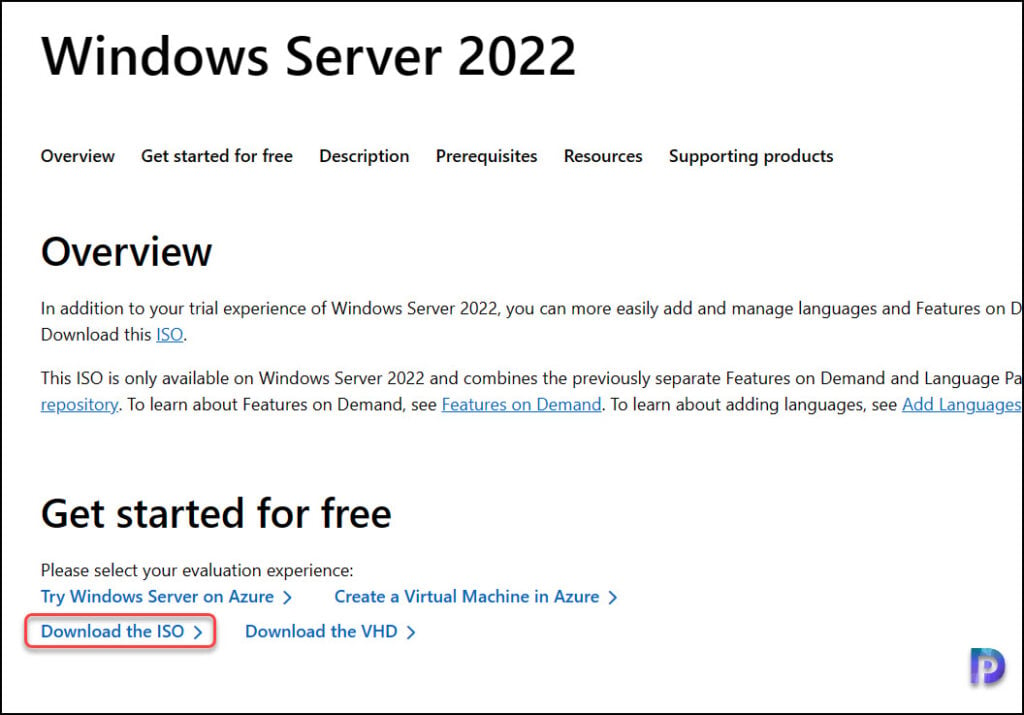 Download Core Edition of Windows Server 2022