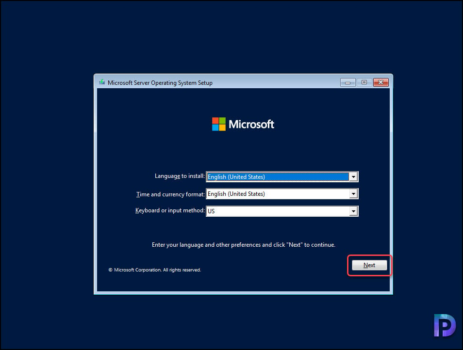 Microsoft Server 2022 Core Operating System Setup - Install Windows Server 2022 Core