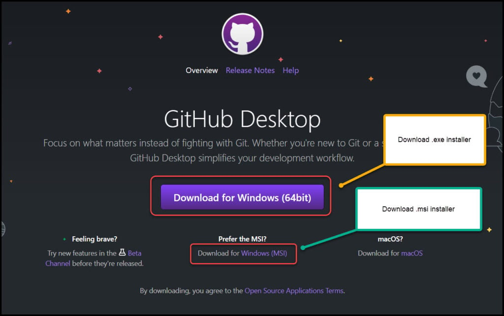 Download GitHub Desktop MSI Installer for Windows