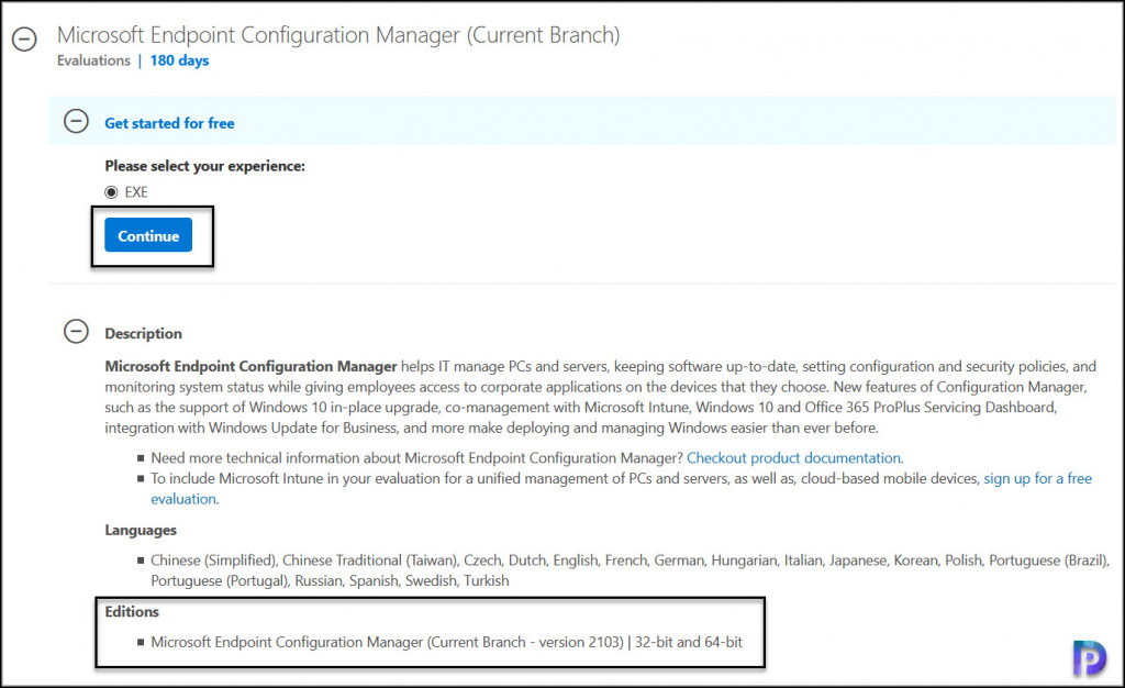 Download SCCM 2103 Baseline Version