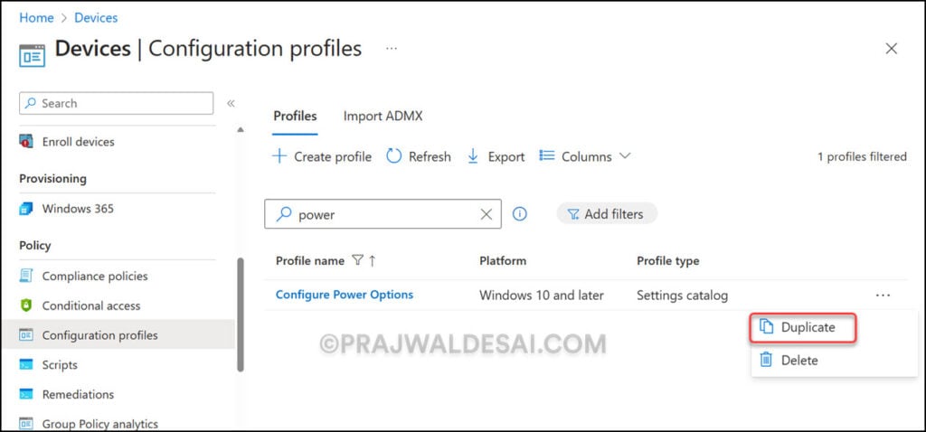 Duplicate Settings Catalog Policy In Intune