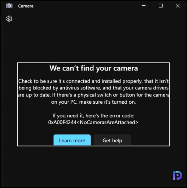 Cloud PC Camera Access Error