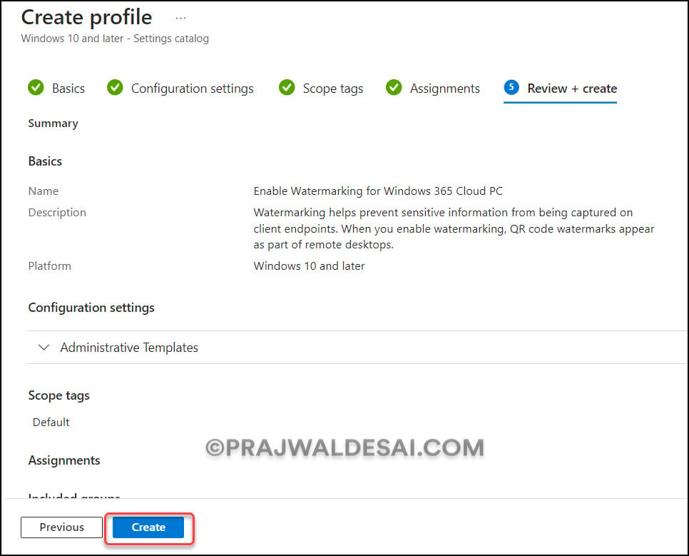 Enable Watermarking for Windows 365 Cloud PCs