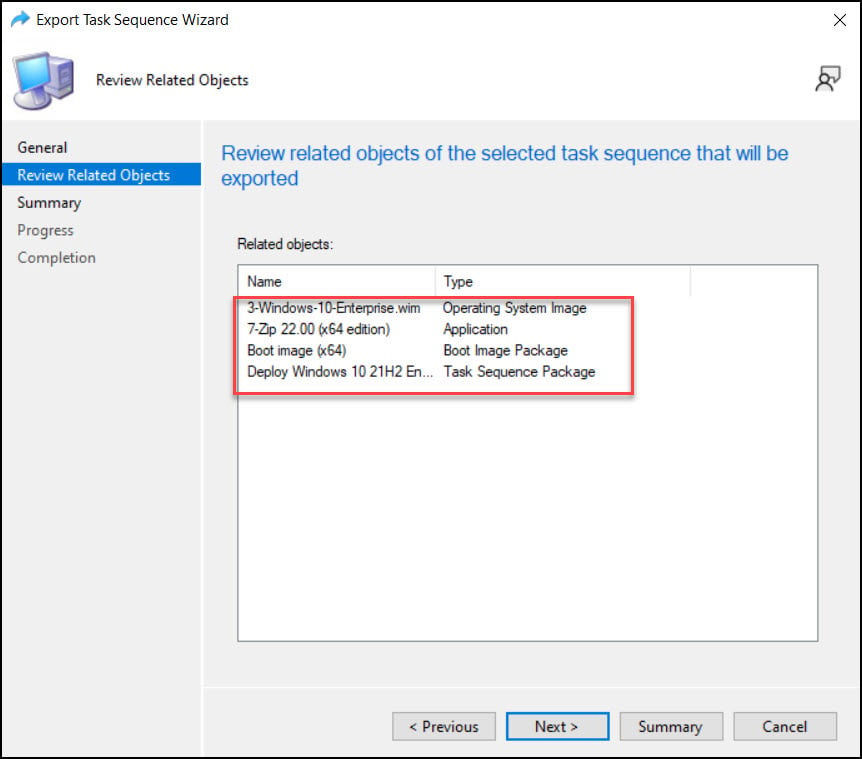 Export Task Sequence Dependencies in SCCM