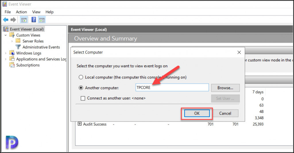 Connect to Event Viewer on Windows Server Core