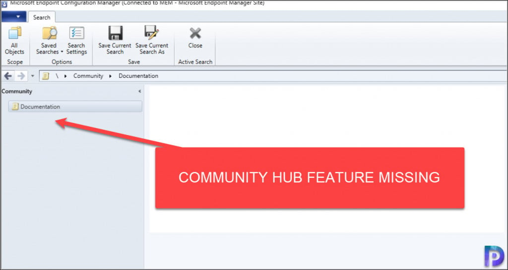 SCCM Community Hub Missing