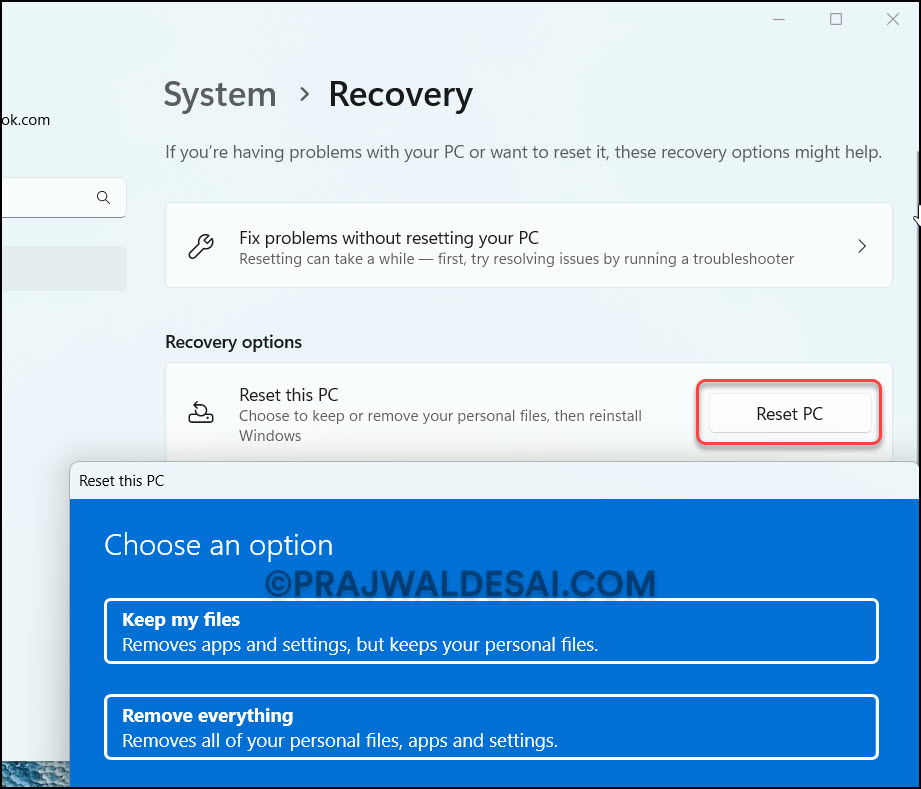 Required Files are not trusted during Windows PC Reset