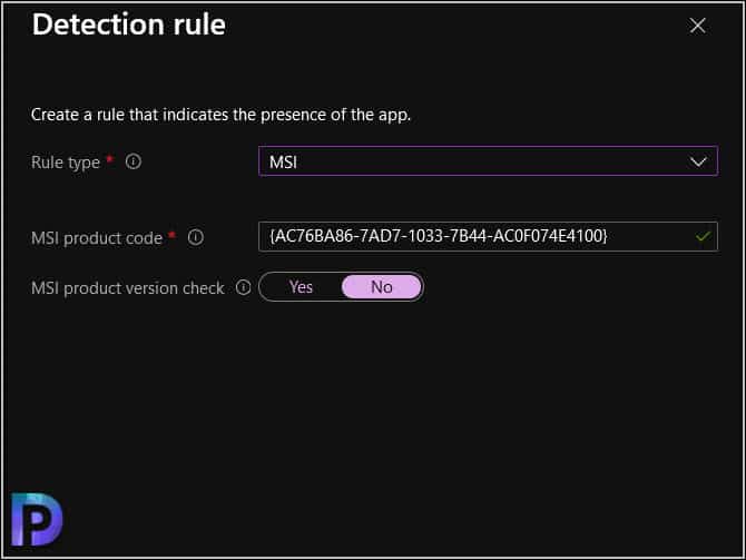 Configure Detection Rules for Win32 Apps