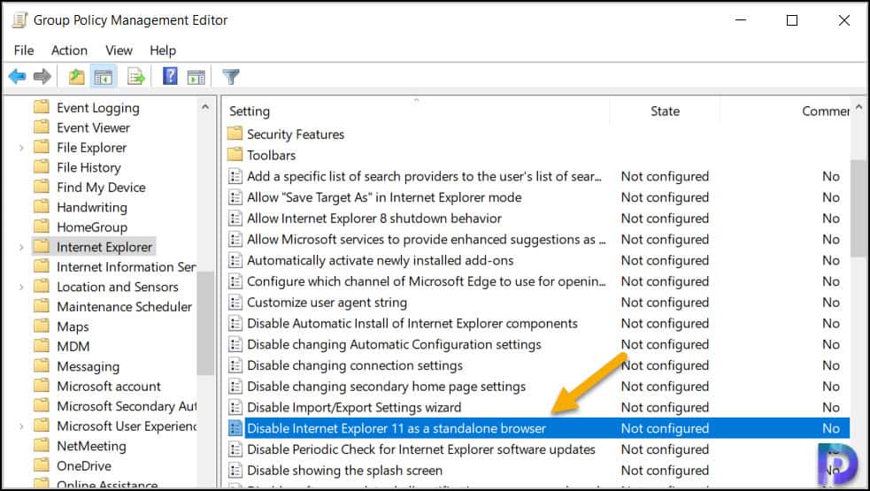 How to Disable Internet Explorer 11 using Group Policy