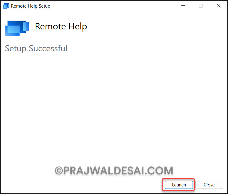 Intune Remote Help App Repair Successful