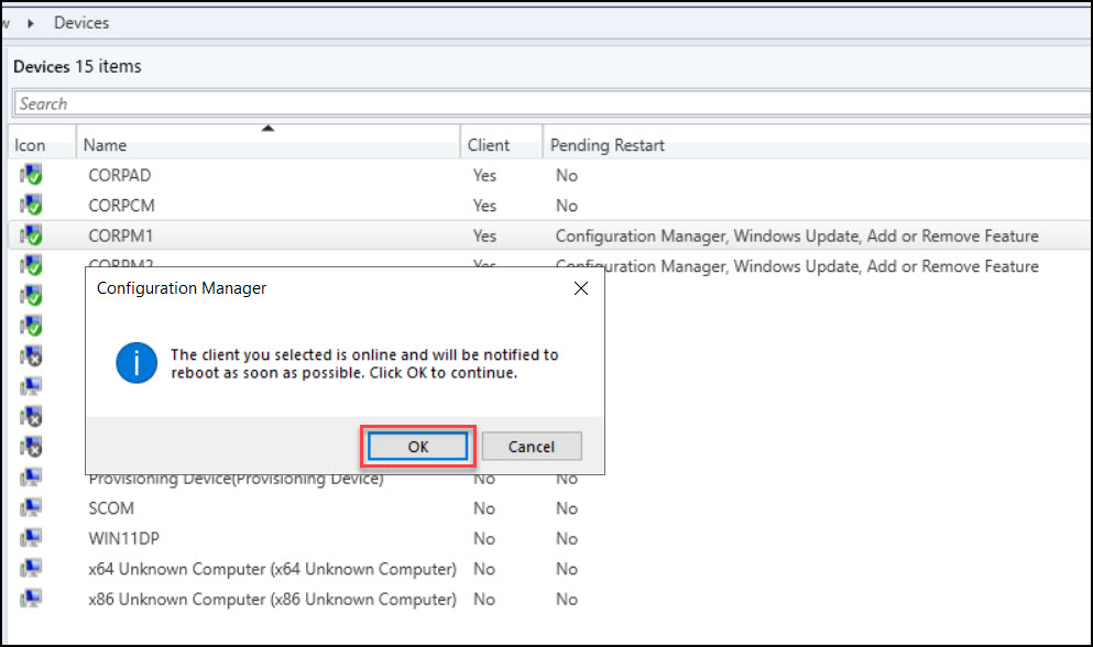 How To Restart Windows Devices from SCCM Console