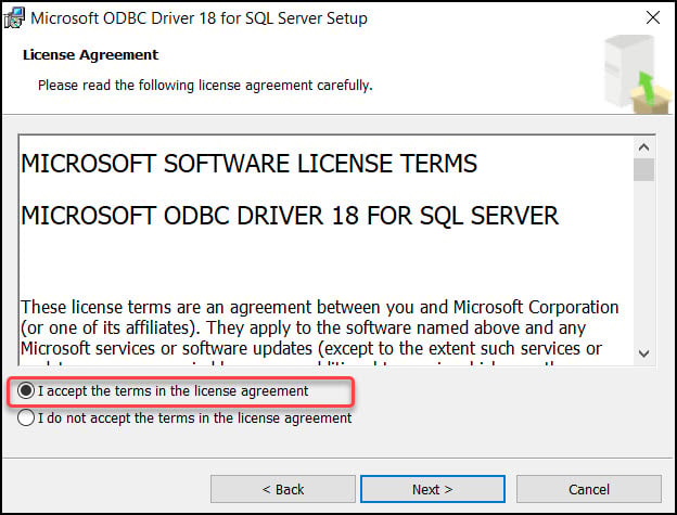 Install Microsoft ODBC Driver for SQL Server
