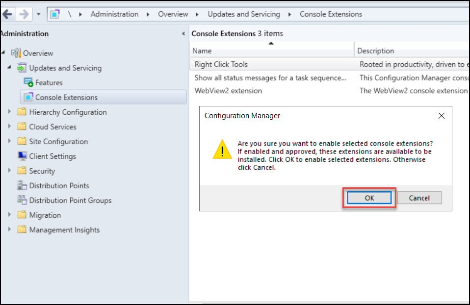 Enable Notifications for Right Click Tools Console Extension