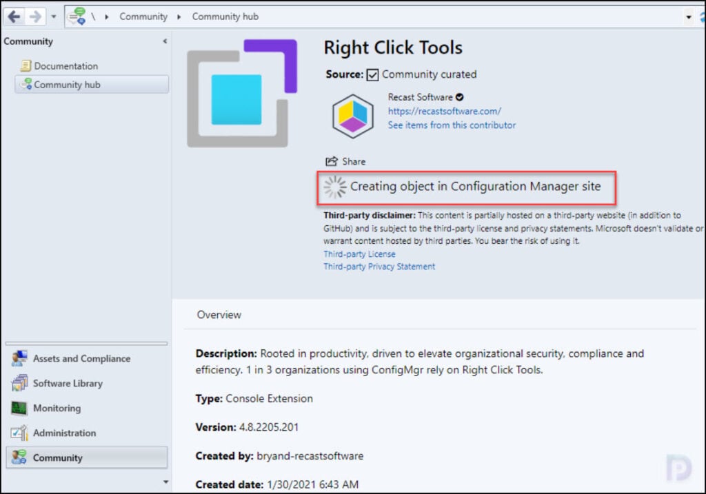 Download Right Click Tools Console Extension from Community Hub