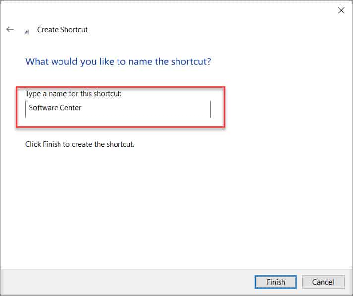 Launch SCCM Software Center using a Shortcut