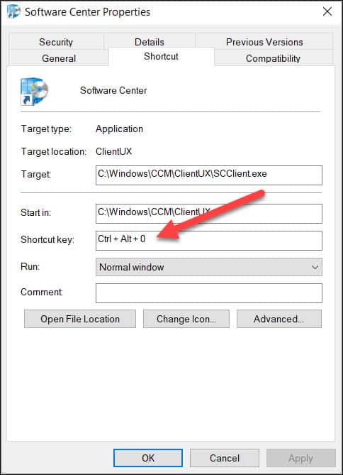Launch SCCM Software Center using a Shortcut