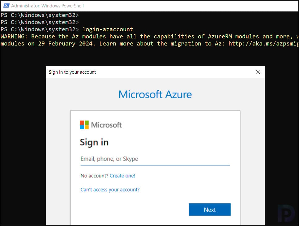 Connect to Azure