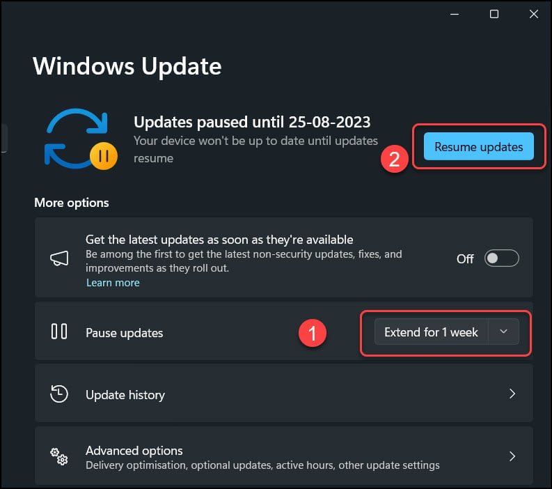 How to Pause Updates on Windows PC