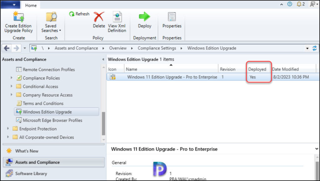 Windows 11 Edition Upgrade Policy Deployed