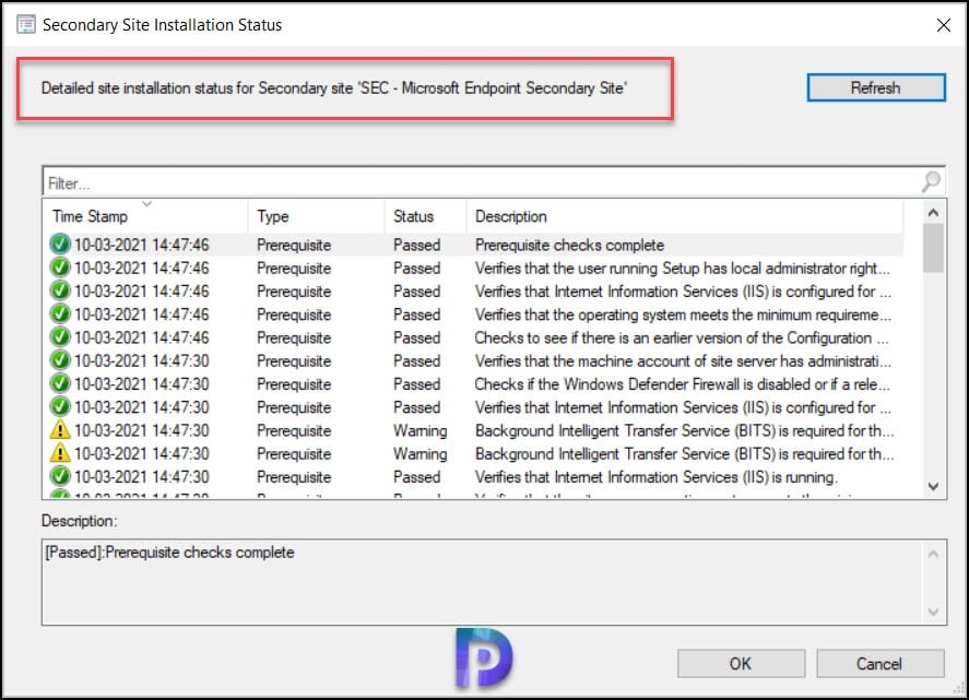 Recover SCCM Secondary Site Status