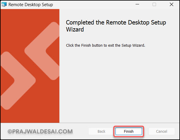 Repair Remote Desktop Client using the Installer