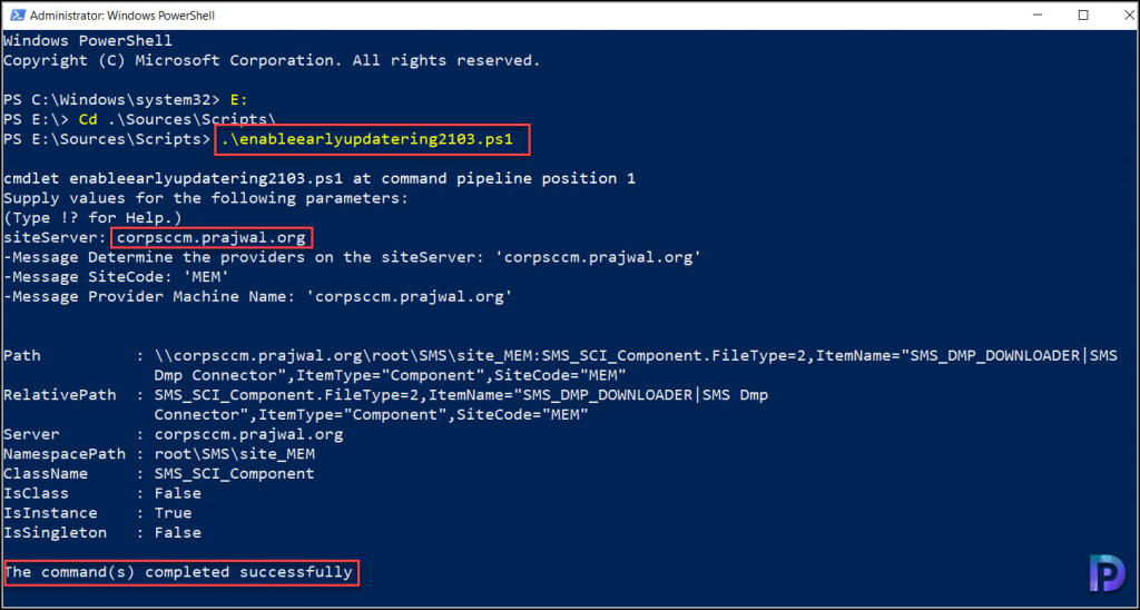 SCCM 2013 EnableEarlyUpdateRing PowerShell script