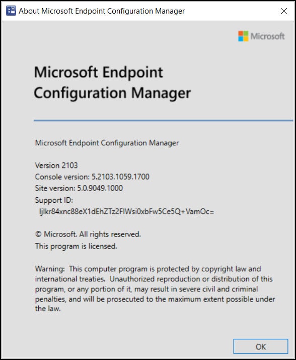 Verify Configuration Manager 2103 Upgrade