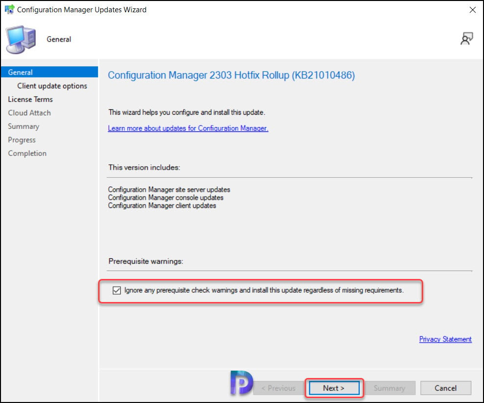 Install SCCM 2303 KB21010486 Hotfix Rollup